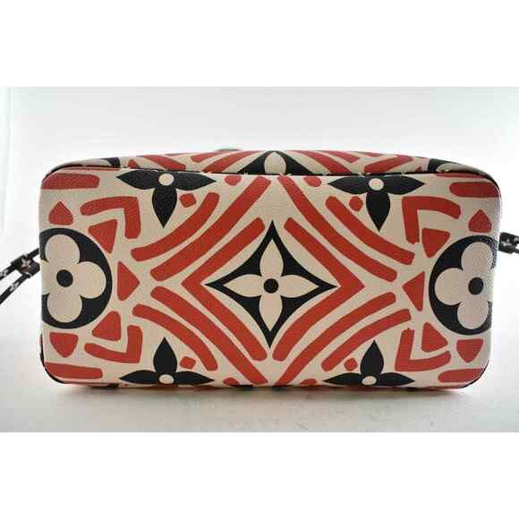 Louis Vuitton Crafty Neverfull MM White Black Red Tote Top Handle Shoulder Bag - Picture 12 of 12